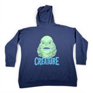 Creature Black Lagoon Sweater Womens EXTRA LARGE Blue Hoodie Universal Monsters